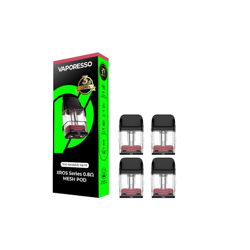Vaporesso XROS COREX 3.0 Replacement Pods 0.8ohm with packaging