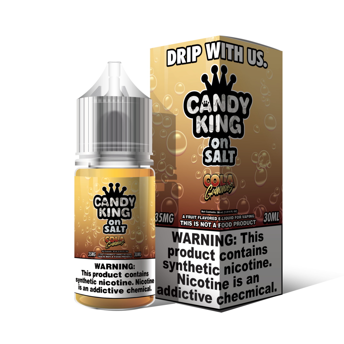 Candy King on Salt Series E-Liquid | 30mL | 35mg | Salt Nic | Cola Gummies with Packaging