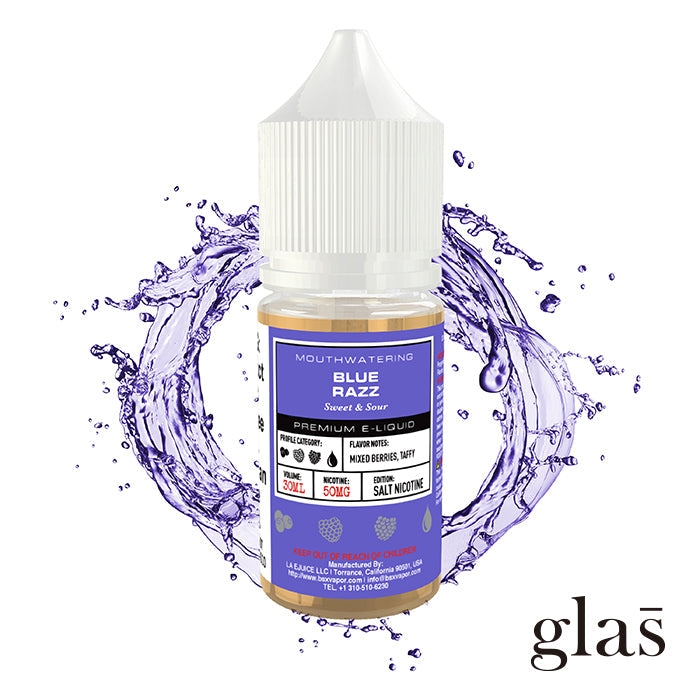 Glas SALTS E-Liquid - Blue Razz, 30mL Bottle