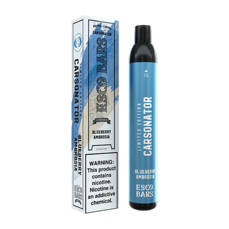 Esco Bars Carsonator Mesh Disposable | 2500 Puffs | 6mL | Blueberry Ambrosia with Packaging