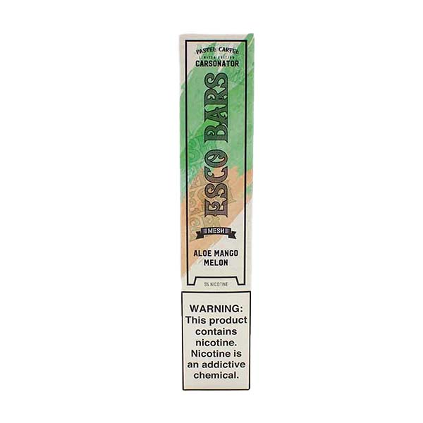 Esco Bars Carsonator Mesh Disposable | 2500 Puffs | 6mL | Aloe Mango Melon Packaging