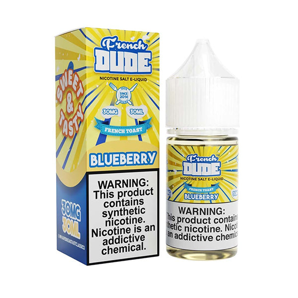 French Dude Salts-Blueberry, 30mL with packaging