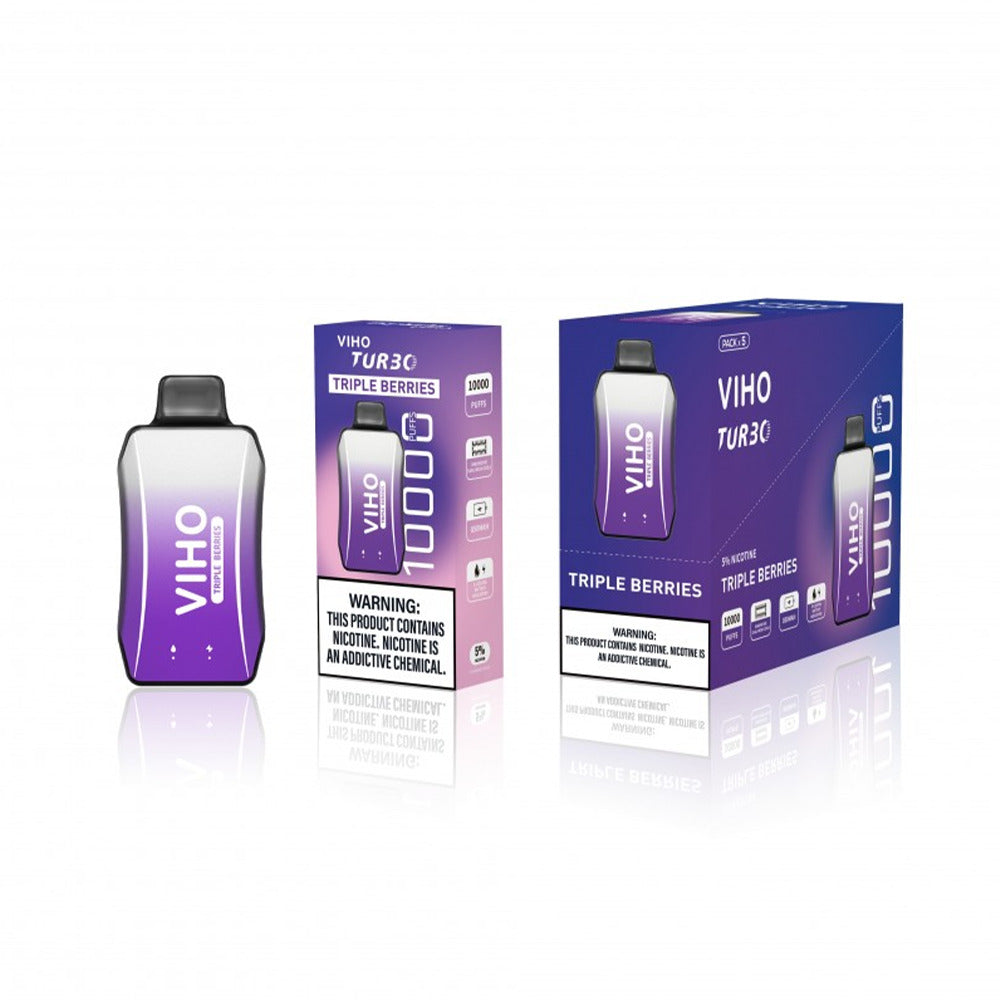 Viho Turbo Disposable | 10000 Puffs | 17mL | 50mg | Triple Berries with packaging