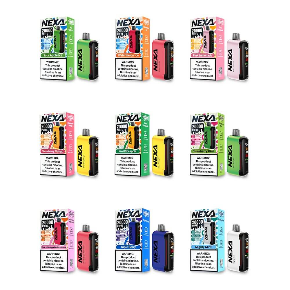 NEXA N20000 Disposable | 20000 Puffs | 20mL | 50mg | Group Photo with packaging