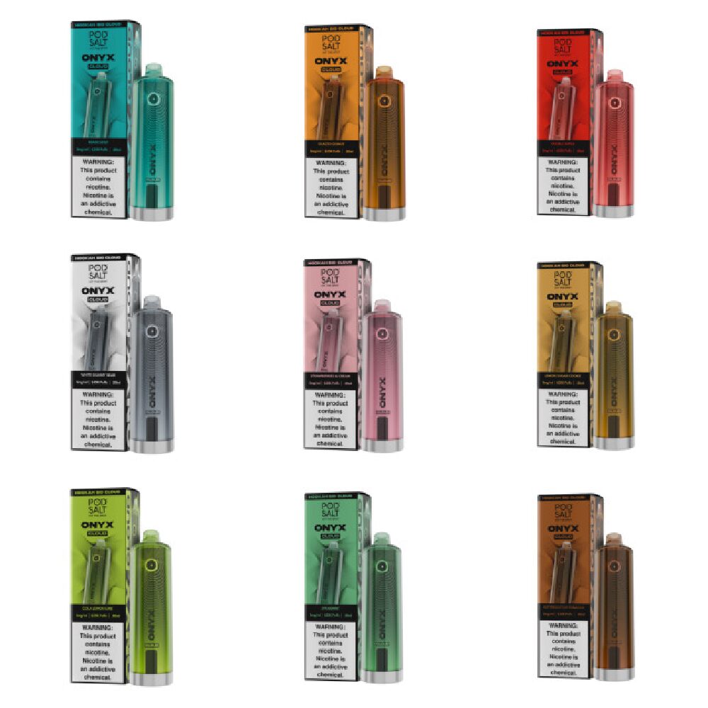 Pod Salt Onyx Cloud | 25K Puffs Disposable | 20mL | 5mg | Group Photo