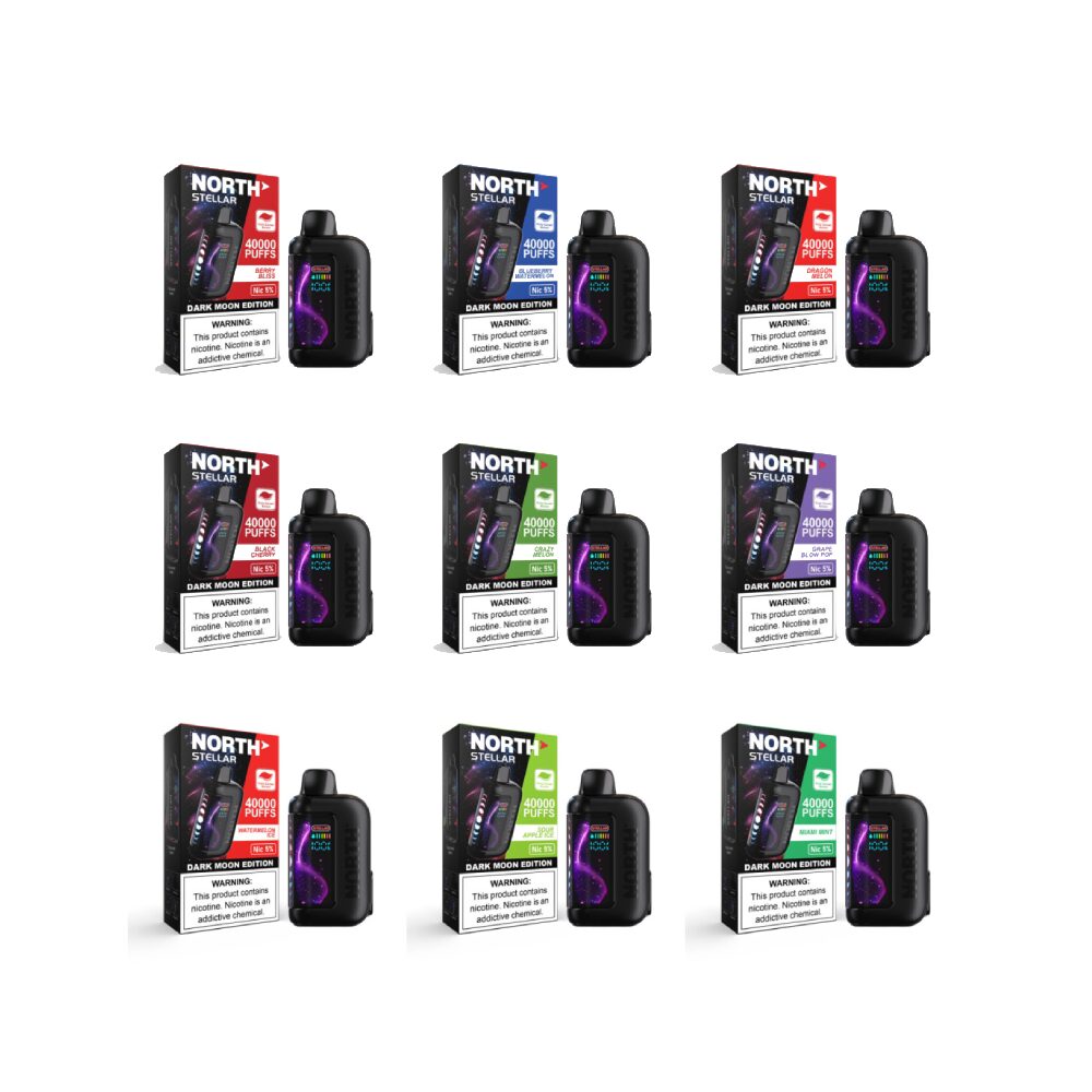 North Stellar (Dispo) | (40000Puff) |(20mL) | 50mg | Dark Moon Edition | Group Photo