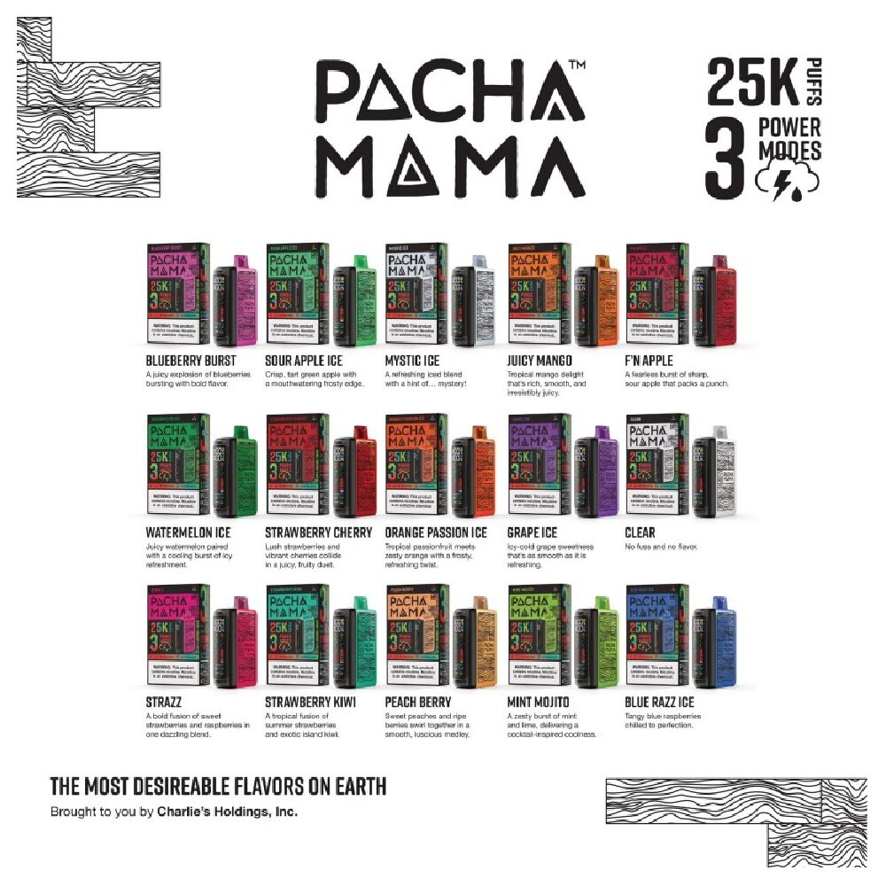 Pachamama 25k – 25K Puff Disposable - 20mL - Group Image with packaging
