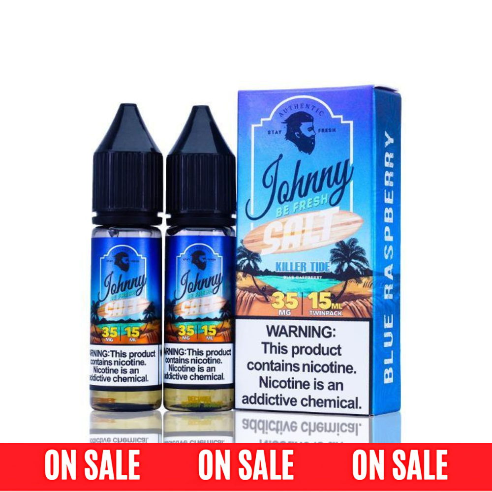Johnny AppleVapes Salt Series E-Liquid | x2-15mL | 35mg | Killer Tide with packaging on Sale