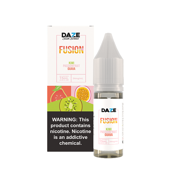 7Daze Fusion Salt Series | 15mL | 24mg | Kiwi Passionfruit Guava with Packaging