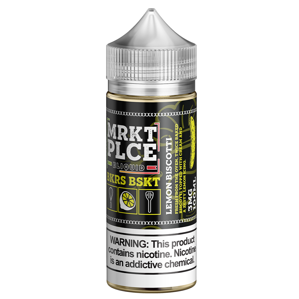 Lemon Biscotti by MRKT PLCE Series 100mL (Freebase) Bottle