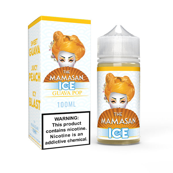 The Mamasan Series E-Liquid | 100mL | Guava Pop Ice with packaging