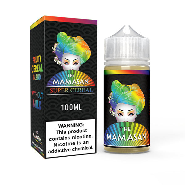 The Mamasan Series E-Liquid | 100mL | Super Cereal with packaging