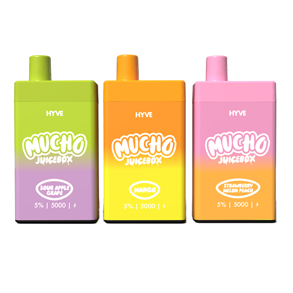 Mucho x Hyve Disposable | 5000 Puffs | 12mL | 50mg | Group Photo