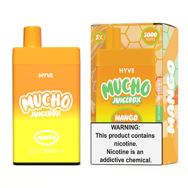 Mucho x Hyve Disposable | 5000 Puffs | 12mL | 50mg | Mango with Packaging