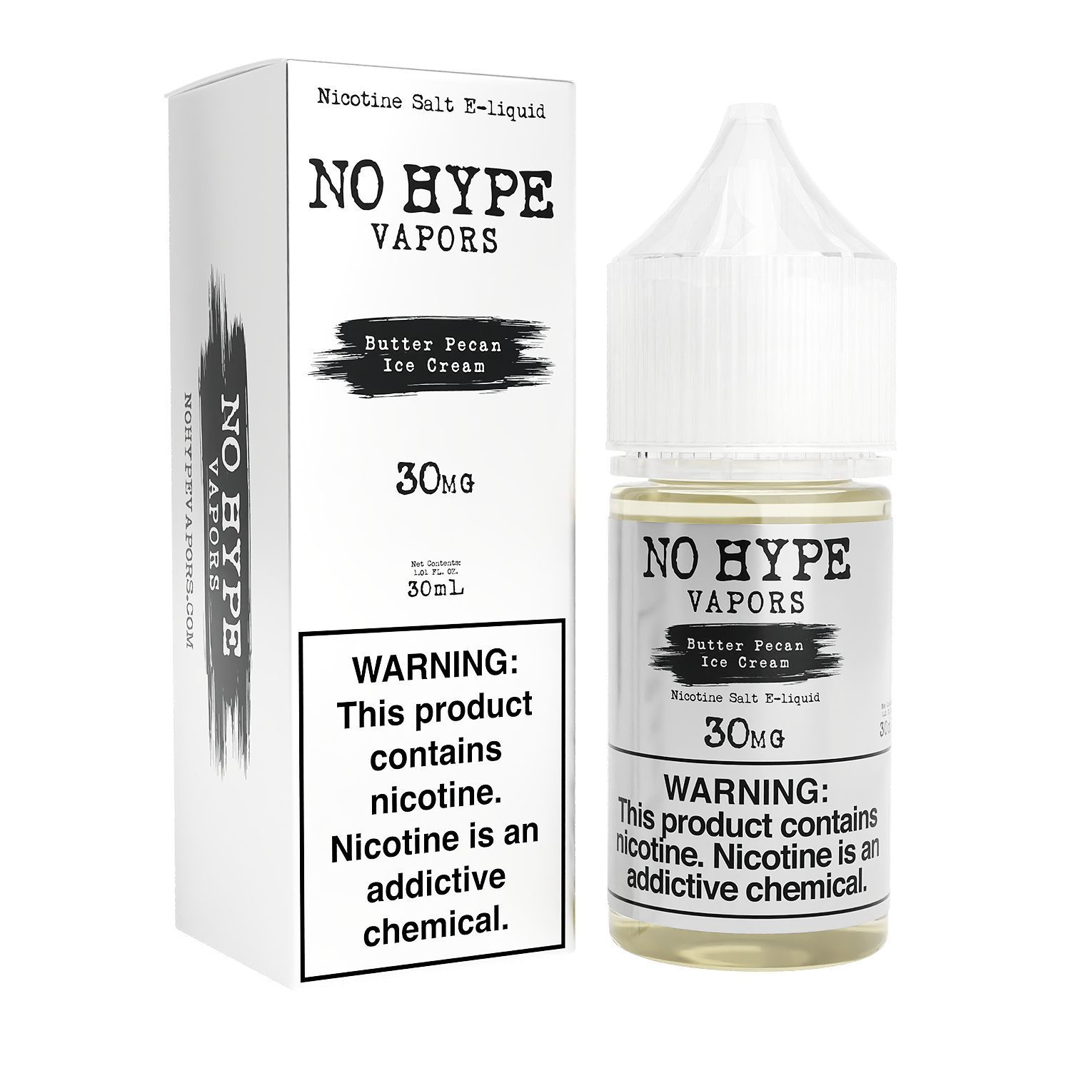 No Hype Vapors Salts E-Liquid-Butter Pecan Ice Cream, 30mL | Vapor Bridge No Hype Vapors Salts E-Liquid-Butter Pecan Ice Cream, 30mL | Vapor Bridge