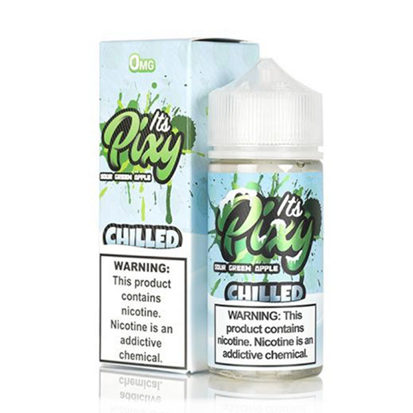 Sour Green Apple Chilled by It's Pixy Series E-Liquid 100mL with Packaging