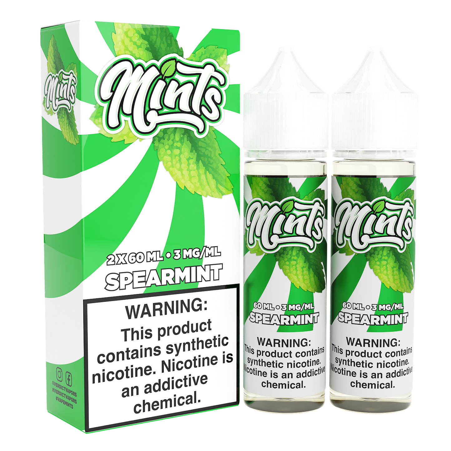 Spearmint by Mints Series 2x60mL with Packaging