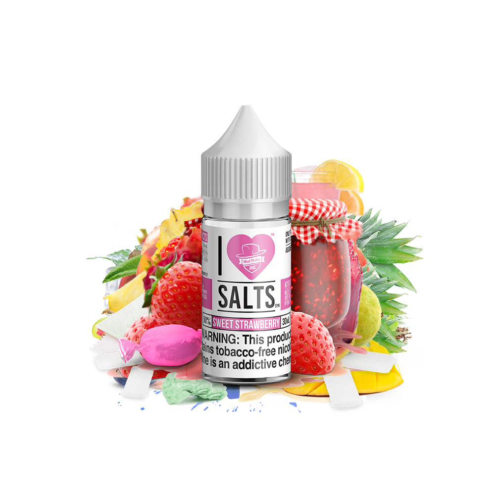 Sweet Strawberry Salt by Mad Hatter EJuice 30mL Bottle