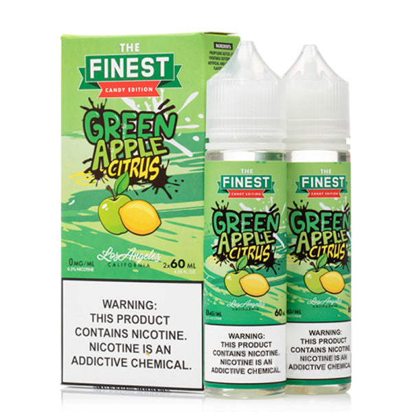 The Finest - Green Apple Citrus E-Juice, 120mL (60mL 2-Pack) with Packaging