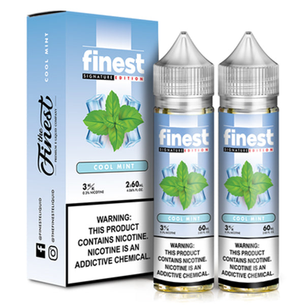 The Finest - Cool Mint E-Juice, 120mL (60mL 2-Pack) with Packaging