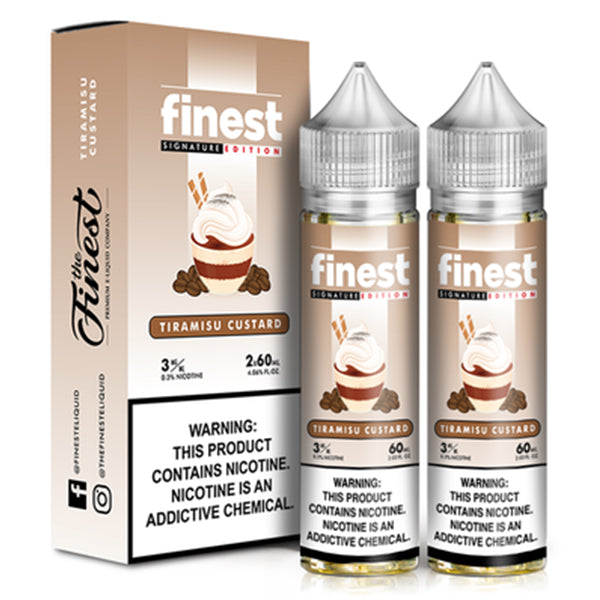 The Finest - Tiramisu Custard E-Juice, 120mL (60mL 2-Pack) with Packaging