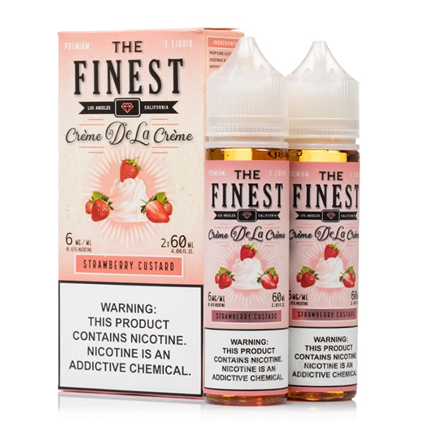 Strawberry Custard by Finest Creme De La Creme 120mL (Freebase) with Packaging