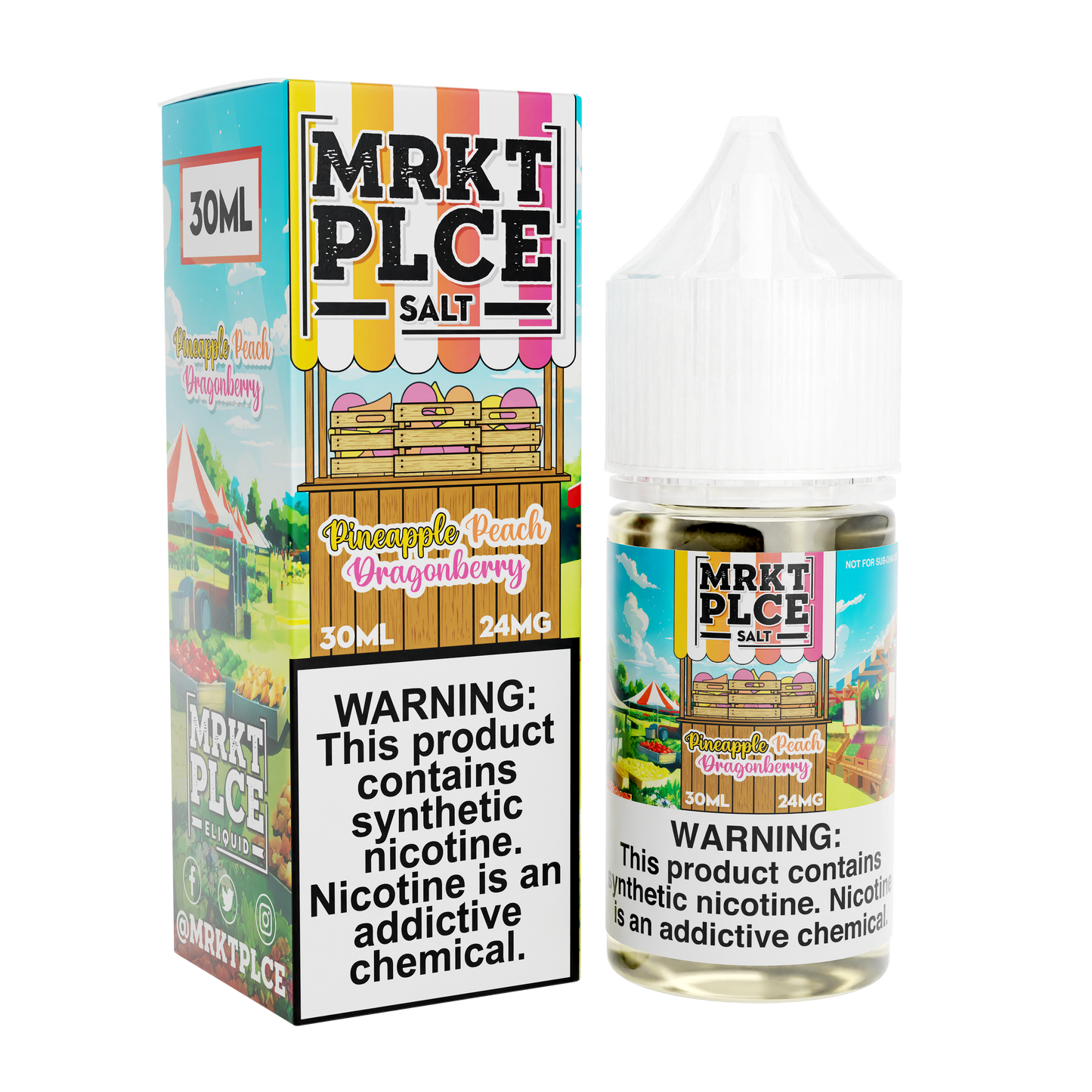 Pineapple Peach Dragonberry by MRKT PLCE Salts 30mL (Salt Nic) with Packaging