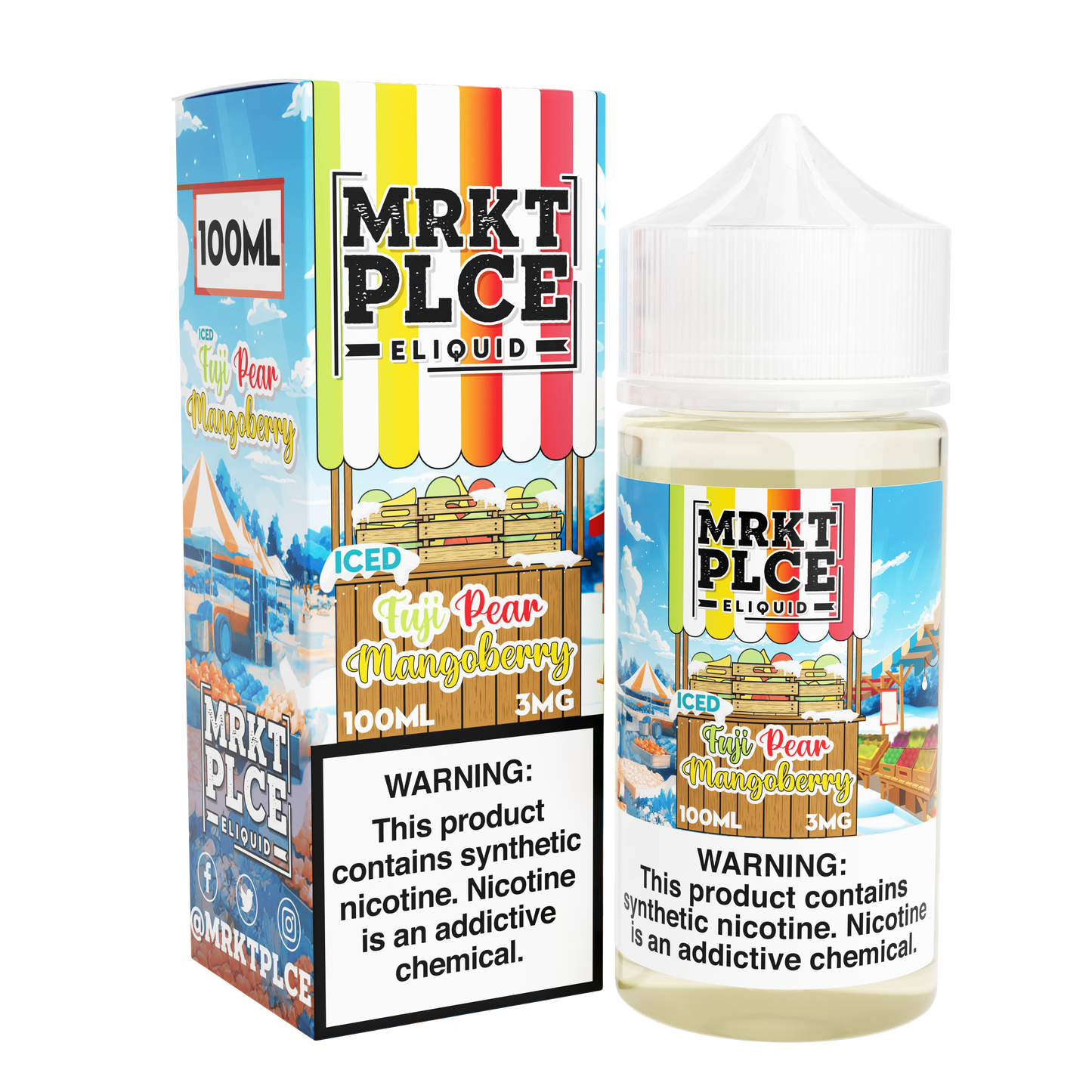 Iced Fuji Pear Mangoberry by MRKT PLCE Series 100mL (Freebase) with Packaging