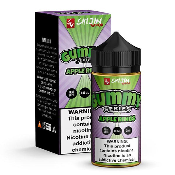 Shijin Vapor Gummy O's Series - Apple Rings E-Juice, 100mL with Packaging