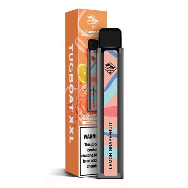 Tug Pod XXL - 2500 Puffs Disposable - 6.6mL 50mg - Lemon Grapefruit with Packaging