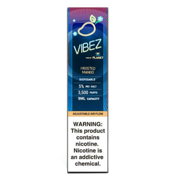 Vibez Pod Disposable | 3500 Puffs | 9mL Frosted Mango Packaging