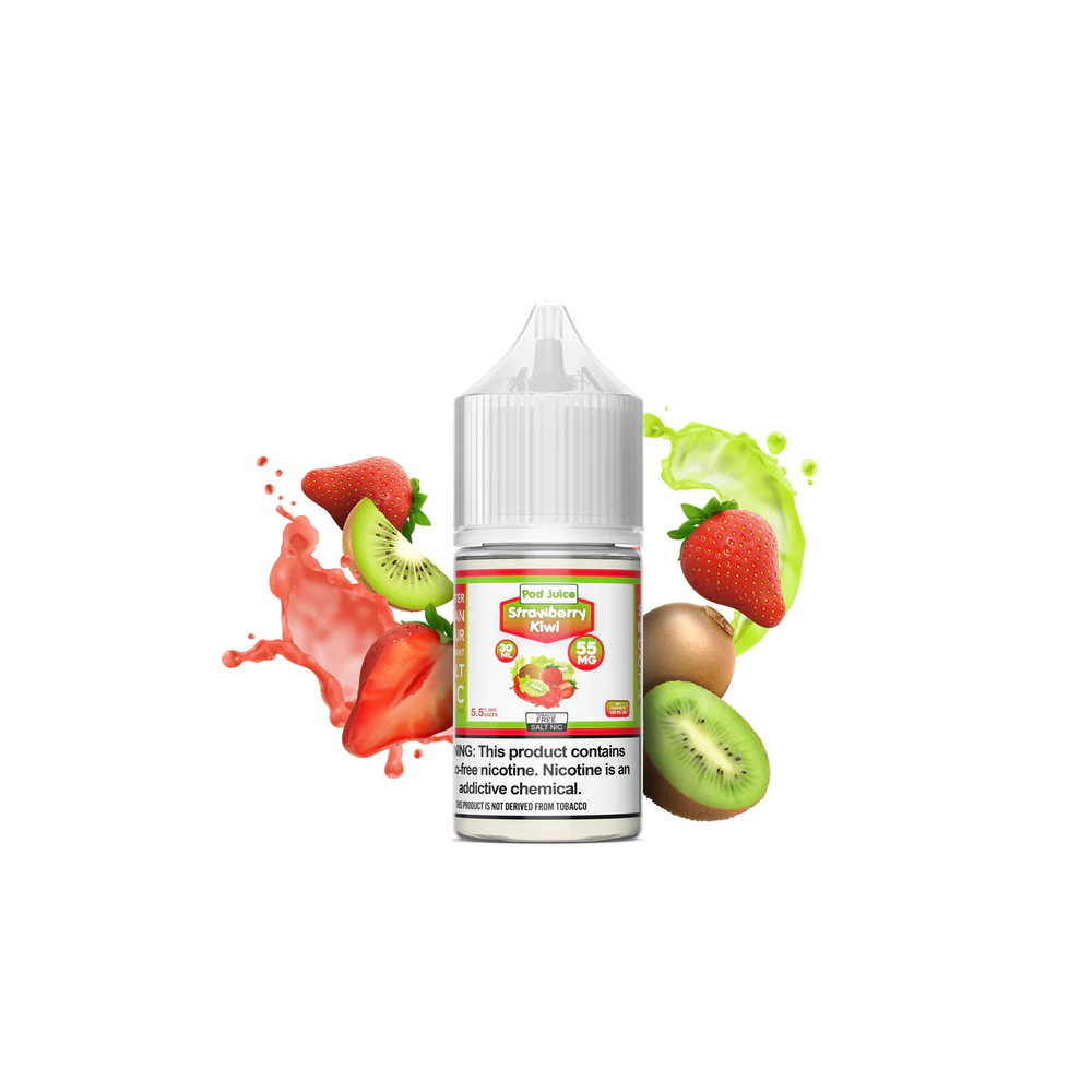 Pod Juice TFN SALTS E-Liquid - Strawberry Kiwi, 30mL | 55mg