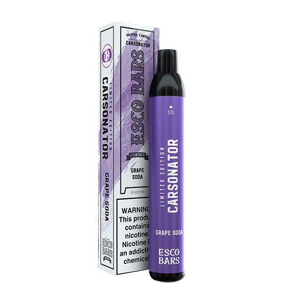 Esco Bars Carsonator Mesh Disposable | 2500 Puffs | 6mL | Grape Soda with Packaging