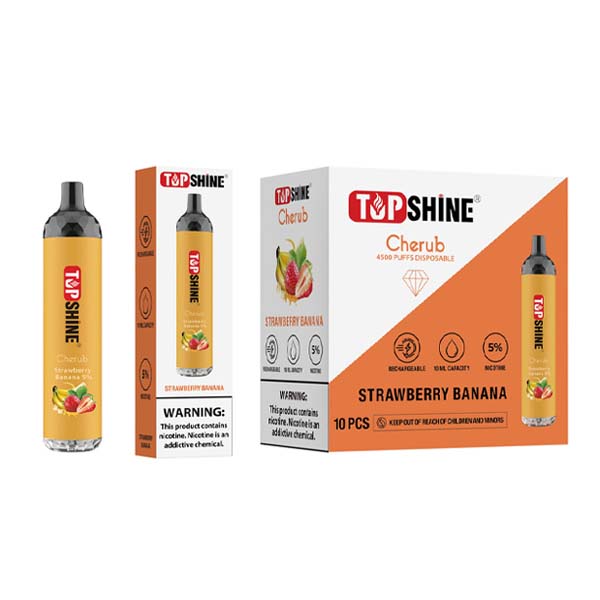 Topshine Disposable | 4500 Puffs | 10mL | Strawberry Banana with Packaging and Box