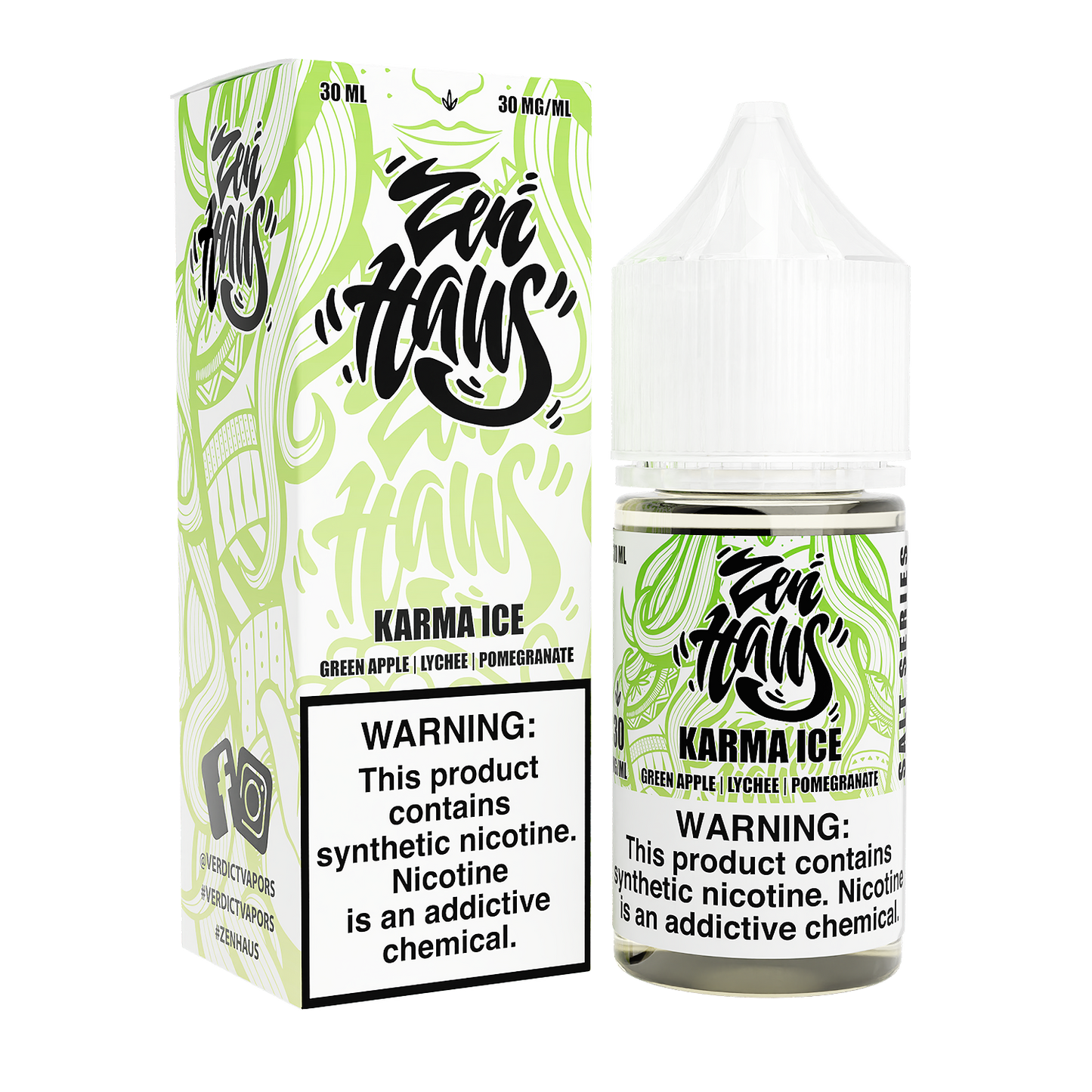 Zen Haus Ice - Karma Ice | Verdict | Revamped Salt Series | 30mL Bottle with packaging