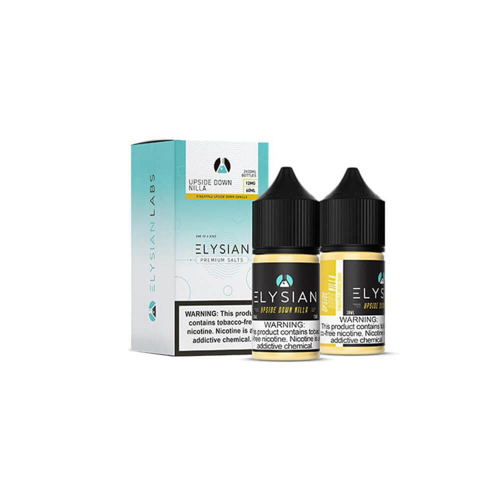 Elysian Nillas Salts Series | 60mL | 12mg | Upside Down Nilla with packaging