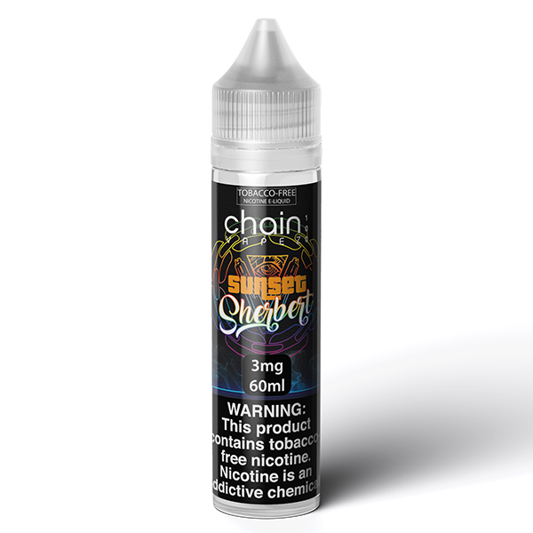 Chain Vapez Series E-Liquid | x2-60mL (120mL) | 3mg | Sunset Sherbert Bottle