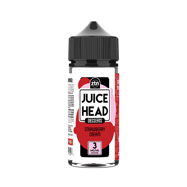 Juice Head Series E-Liquid | 100mL | 3mg | (Freebase) | Strawberry Cream