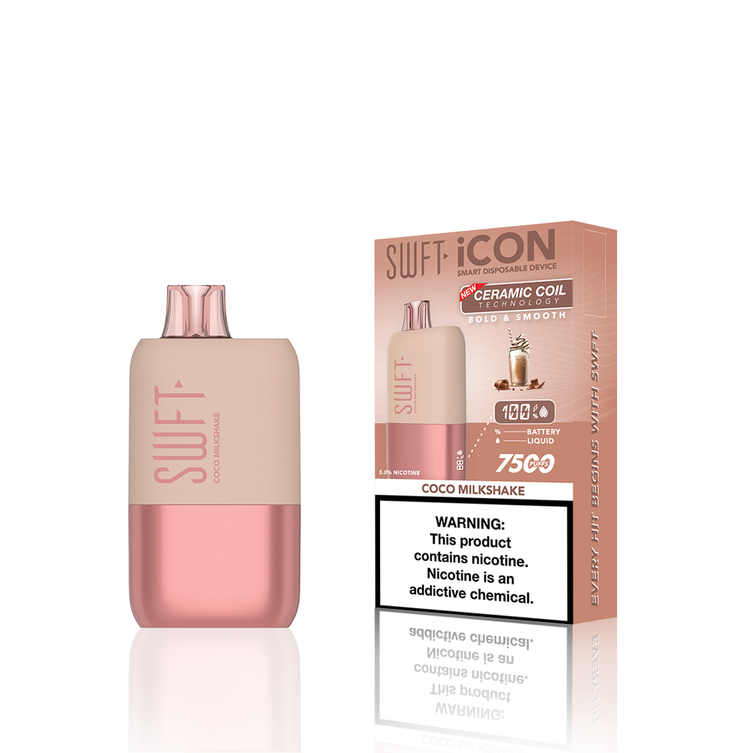 SWFT Icon Disposable | 7500 Puffs | 17mL | 5% | Coco Milkshake with Packaging