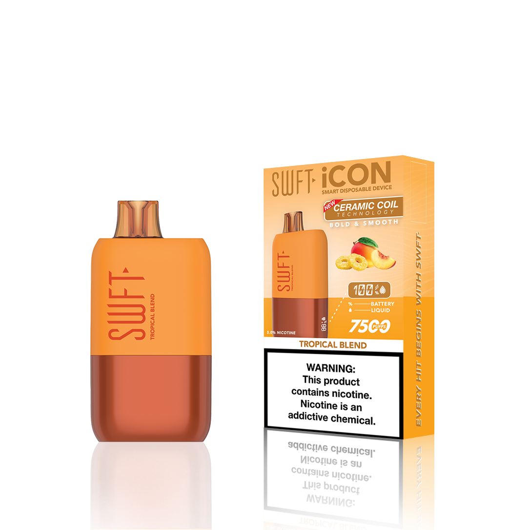 SWFT Icon Disposable | 7500 Puffs | 17mL | 5% | Tropical Blend with Packaging