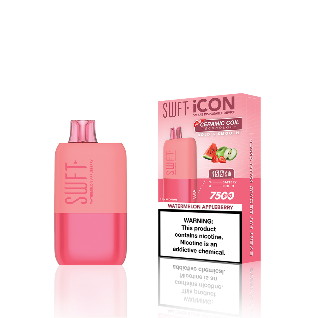 SWFT Icon Disposable | 7500 Puffs | 17mL | 5% | Watermelon Appleberry with Packaging