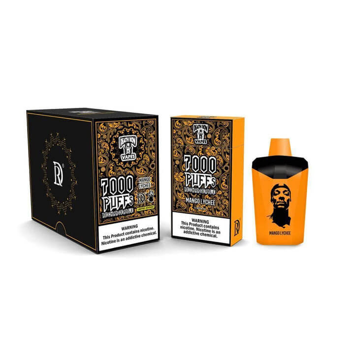 Death Row Vapes Disposable | 7000 Puffs | 12mL | 50mg | Mango Lyche with Packaging