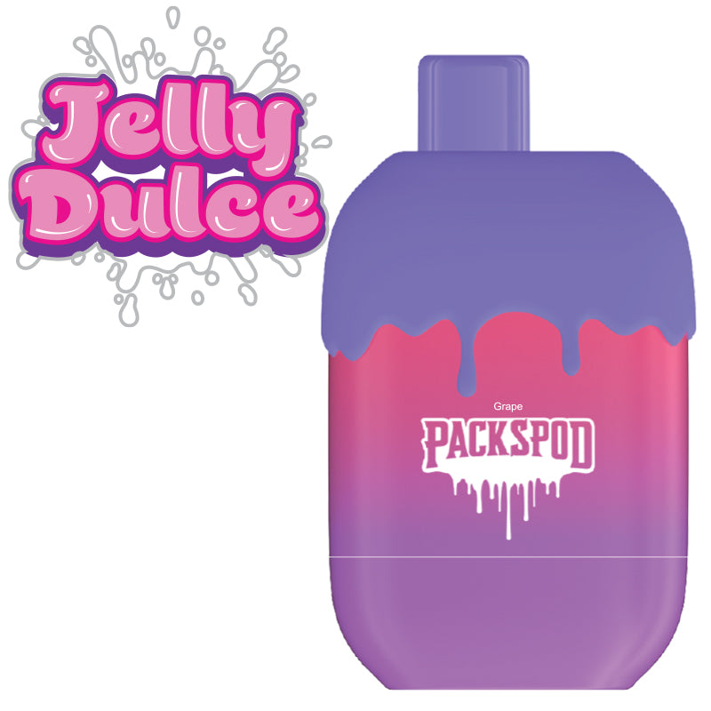 Packspod Disposable | 5000 Puffs | 12mL | 50mg | Jelly Dulce Grape