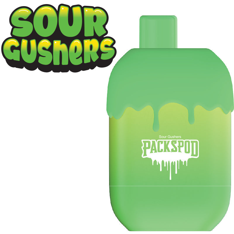Packspod Disposable | 5000 Puffs | 12mL | 50mg | Sour Gushers Jungle Juice