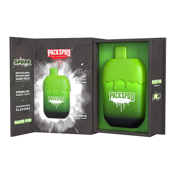 Packspod Disposable | 5000 Puffs | 12mL | 50mg | Limited Edition Spark with Packaging