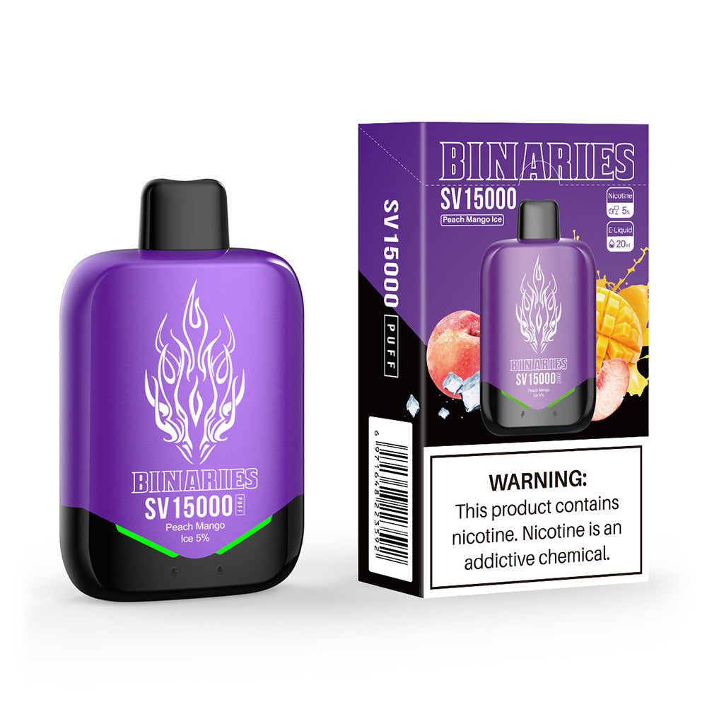 HorizonTech Binaries Cabin Disposable SV | 15000 Puffs | 20mL | Peach Mango Ice with Packaging
