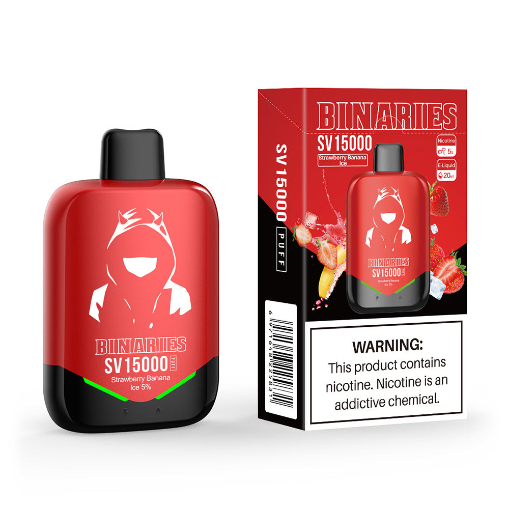HorizonTech Binaries Cabin Disposable SV | 15000 Puffs | 20mL | Strawberry Banana Ice with Packaging