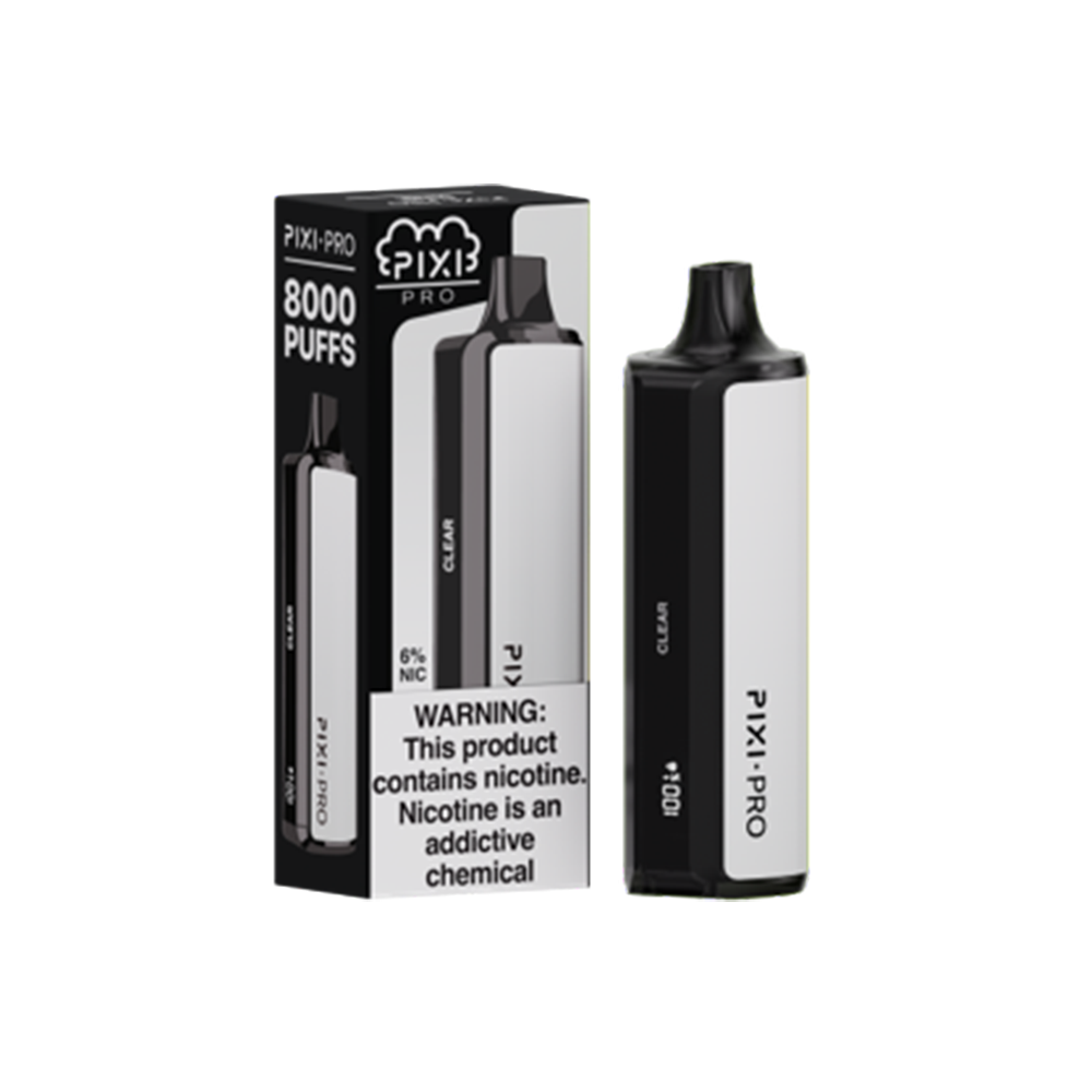 Puff Pixi Pro Disposable | 8000 puffs | 14mL | 60Mg | Clear with Packaging