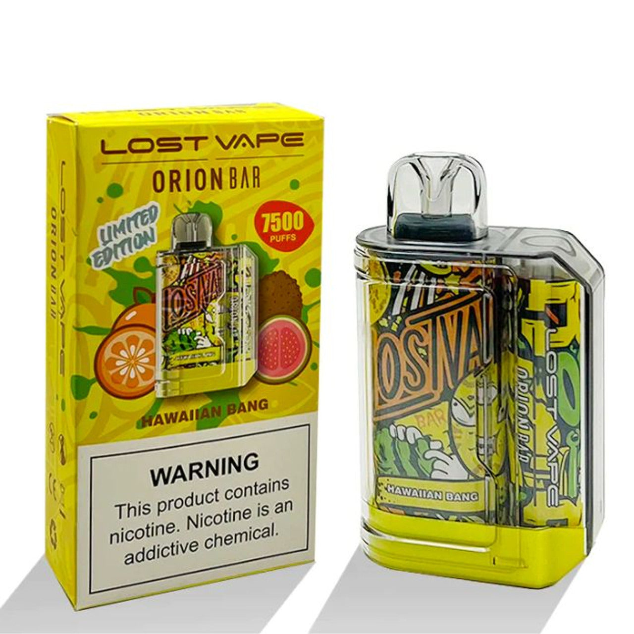 Orion Bar Disposable | 7500 Puff | 18mL | 50mg | Haaiian Bang with Packaging