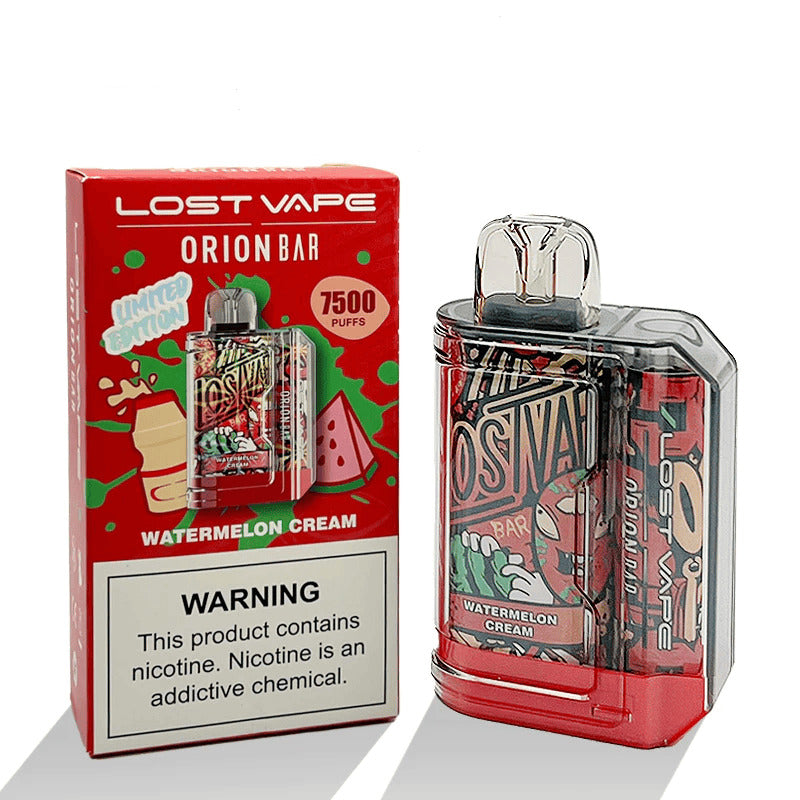 Orion Bar Disposable | 7500 Puff | 18mL | 50mg | Watermelon Cream with packaging